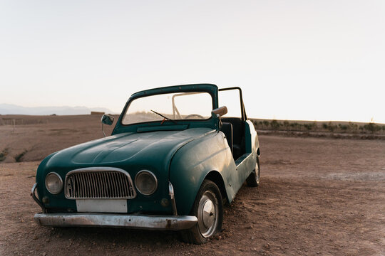 Classic car in the desert.