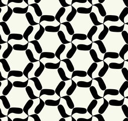 Vector monochrome geometric pattern in simple graphic design. Fashion trendy geometry.