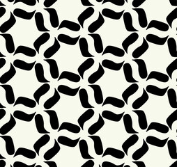 Vector monochrome geometric pattern in simple graphic design. Fashion trendy geometry.