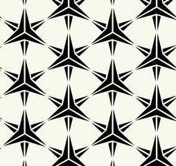 Vector monochrome geometric pattern in simple graphic design. Fashion trendy geometry.