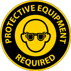 Symbol Floor Sign, Protective Equipment Required