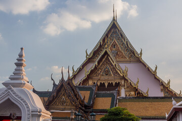 Naklejka premium Wat Suthat Thepwararam temple in Bangkok, Thailand