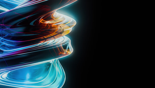 Fototapeta Holographic isolated shapes