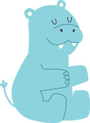 Hand Drawn Hippo