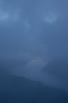 Foggy fjord