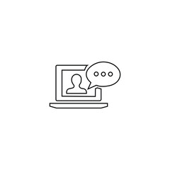 Online Training icon. Simple element illustration. Online training symbol design from eLearning collection. Usable on web and mobile