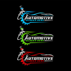 Car Painting Logo with Spray Gun template