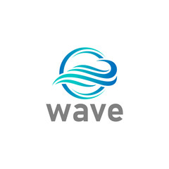 Wave logo vector template design