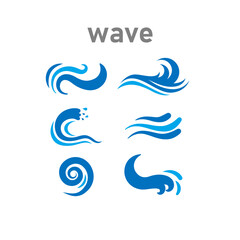Fototapeta na wymiar Water Design Elements. Can be used as icon, symbol and logo design template