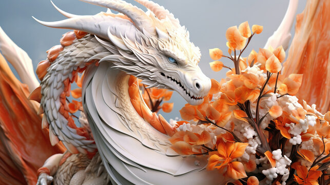3d render illustration of a dragon