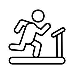 treadmill run icon, treadmill simple vector icon