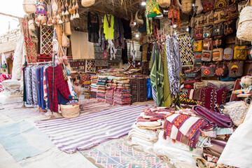Souvenir trade in the center of the old city in Siwa Oasis, Egypt