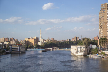Fototapeta premium Beautiful view of the Nile embankment in Cairo, Egypt
