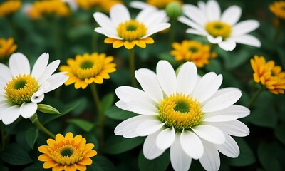 Obraz premium daisies in a garden