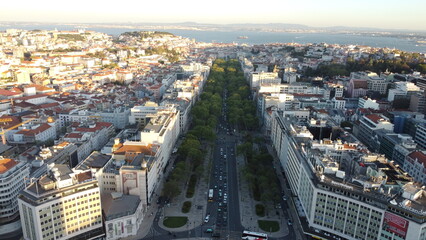 Fototapeta premium aerial view of the city