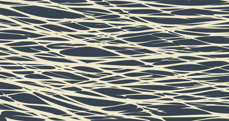 Gray-blue spots on a cream background white background of lines and spots in the style of parametricism. Abstract composition, pattern. Vector illustration, eps 10.
