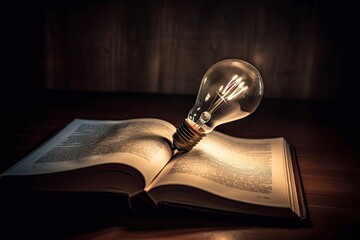 A Light of Inspiration and Learning: Lightbulb on an Open Book: Generative AI