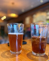 Two glasses with drinks 