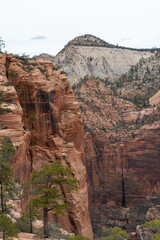 View from Angels Landing hike in Zion National park Arizona