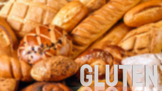 The Gluten on food Background 3d Rendering