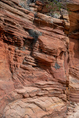 Close up of red rock formation in Arizona USA