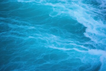 Obraz premium blue surface, surface of the sea seen close up