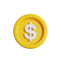 3d illustration of usd dollar coin