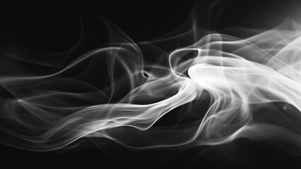 Obraz premium Abstract digital smoke on isolated background. Fog or steam texture overlays.