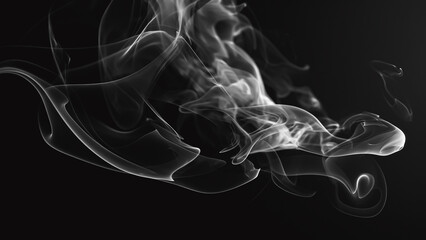 Abstract digital smoke on isolated background. Fog or steam texture overlays.