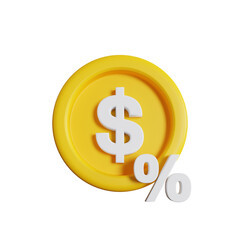 3d illustration of usd dollar tax