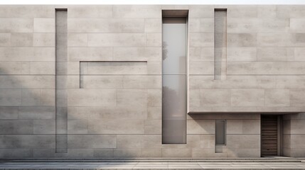Concrete facade exterior using generative AI - obrazy, fototapety, plakaty
