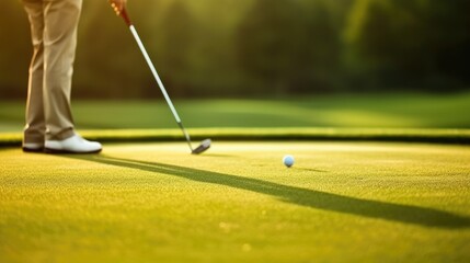 golf instructor teaching a golf swing. generative ai