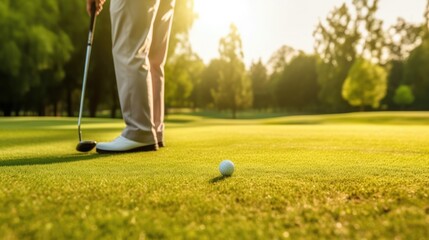 golf instructor teaching a golf swing. generative ai