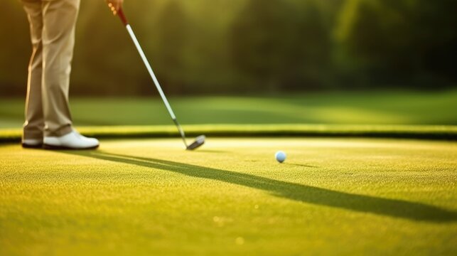 golf instructor teaching a golf swing. generative ai