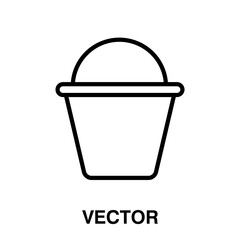 Bucket icon,vector illustration. vector bucket icon illustration isolated on White background