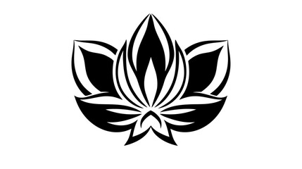 Flower vector logo, icon. Vector illustration isolated on white background