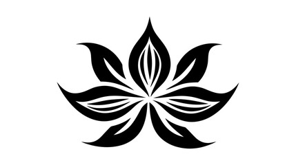 Flower vector logo, icon. Vector illustration isolated on white background