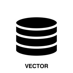  Database icon, vector illustration. database icon illustration isolated on white background 