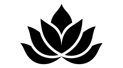 Flower vector logo, icon. Vector illustration isolated on white background