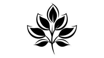 Flower vector logo, icon. Vector illustration isolated on white background