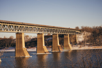 Winter Train Bridge