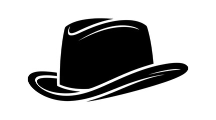 Vintage old hat. Male head cap. Old fashion clothes. Elegent hat. Vector illustration on white background