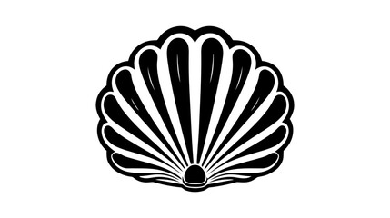 Shell vector icon. Simple flat symbol on white background