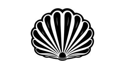 Shell vector icon. Simple flat symbol on white background