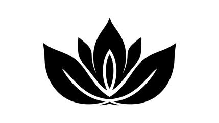 Flower vector logo, icon. Vector illustration isolated on white background