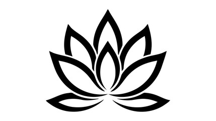 Flower vector logo, icon. Vector illustration isolated on white background