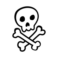 Skull Doodle Line