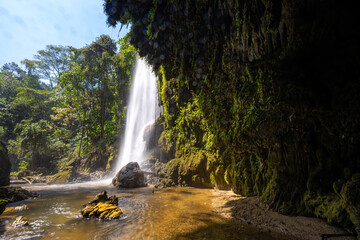 Pamak Waterfall "The Hidden Waterfall" Located in Khun Phra Wo National Park ,Tak ,Thailand.