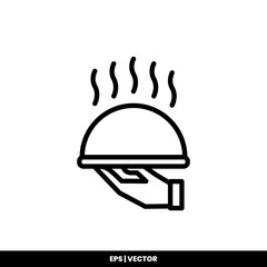 Cloche icon vector illustration logo template for many purpose. Isolated on white background.