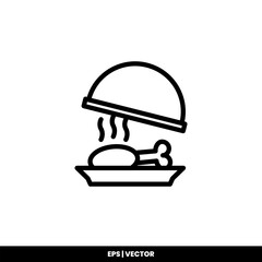 Cloche icon vector illustration logo template for many purpose. Isolated on white background.